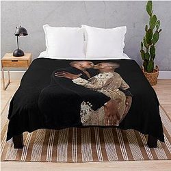 Kanye West Kissing Throw Blanket