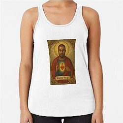 Kanye West Saint Celebrity Birthday Funny Holy Racerback Tank Top