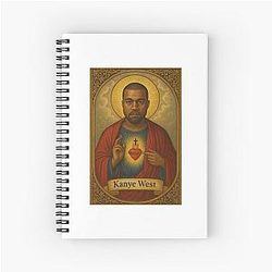 Kanye West Saint Celebrity Birthday Prank Holy Spiral Notebook