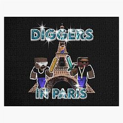 Diggers in Paris with Jay-Z and Kanye West Jigsaw Puzzle