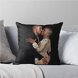 Kanye West Kissing Throw Pillow