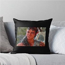 Karlach the Tiefling Barbarian Adventure Throw Pillow