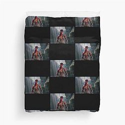 Karlach the Tiefling Barbarian Adventurer with the Broken Horn Duvet Cover
