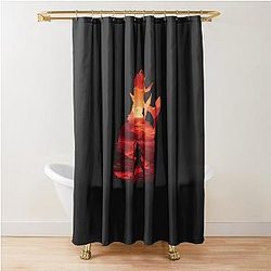 Baldur's Gate 3 - Karlach Negative Illusion Shower Curtain