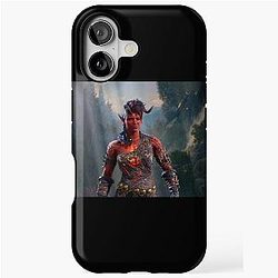 Karlach the Tiefling Barbarian Adventurer with Broken Horn iPhone Case