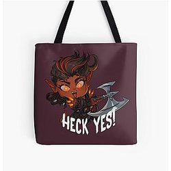 Heck Yes Chibi Karlach Swing All Over Print Tote Bag