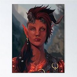 Karlach Cliffgate Baldur's Gate 3 - Digital Painting Poster