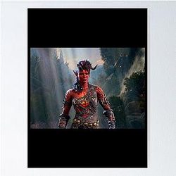 Karlach the Tiefling Barbarian Adventurer with the Broken Horn Poster
