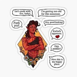 Karlach gives pep talk - Karlach quotes V1 sticker