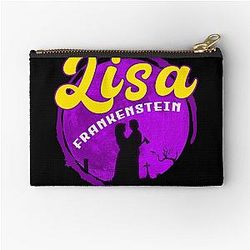 Lisa Frankenstein: A Whimsical Graphic Tribute to an All-Star Cast including Carla Gugino, Kathryn Newton, Cole Sprouse, Lisa Frankenstein movie Zipper Pouch