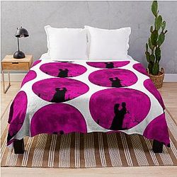Carla Gugino Kathryn Newton Cole Sprouse Lisa Frankenstein movie Throw Blanket