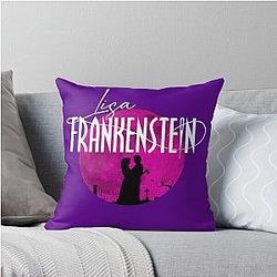 Lisa Frankenstein movie Carla Gugino Kathryn Newton Cole Sprouse Throw Pillow