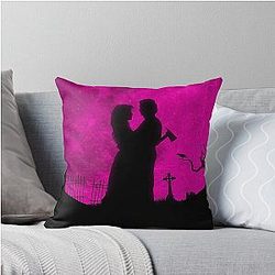Carla Gugino Kathryn Newton Cole Sprouse Lisa Frankenstein movie Throw Pillow