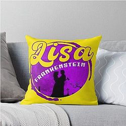 Lisa Frankenstein: A Graphic Tribute to Carla Gugino, Kathryn Newton, Cole Sprouse, the Lisa Frankenstein movie Throw Pillow