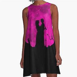 Carla Gugino, Kathryn Newton, Cole Sprouse, Lisa Frankenstein A-Line Dress