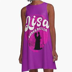 Lisa Frankenstein: A Graphic Tribute to an All-Star Cast Carla Gugino, Kathryn Newton, Cole Sprouse A-Line Dress
