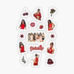 Gabriela Inspired Red Sticker Pack - K-Pop Stickers