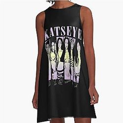 Vintage Katseye Music, Kpop Graphics, Beautiful Chaos A-Line Dress