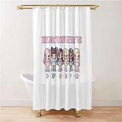 Katseye Music K-Pop Graphi Katseye Gnarly Chibi Shower Curtain