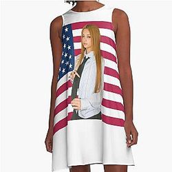 Megan American Flag A-Line Dress