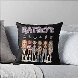 Katseye Beautiful Chaos World Tour Gnarly Soft is Strong Throw Pillow