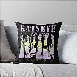 Vintage Katseye Music, Kpop Graphics, Beautiful Chaos Throw Pillow