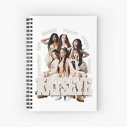 Katseye Varsity Beige Aesthetic T Shirt Spiral Notebook