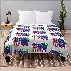 Psychelic Katseye Shirt Throw Blanket