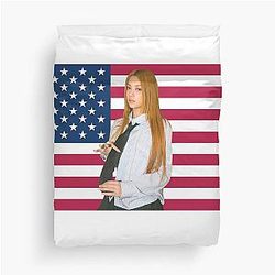 Katseye Megan American Flag Duvet Cover