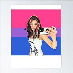 Katseye Megan Bisexual Flag Poster