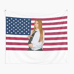 Katseye Megan American Flag Tapestry