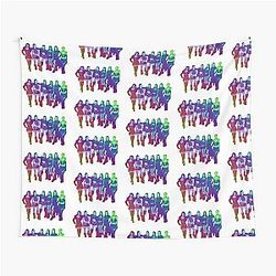 Psychedelic Katseye Shirt Tapestry