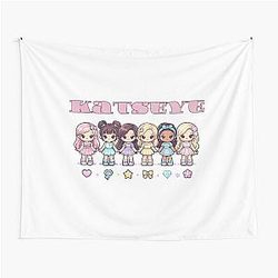 Katseye K-Pop Graphi Gnarly Chibi Tapestry