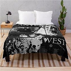 Kanye West Retro Collage Yeezy Music Legend Art Poster Throw Blanket