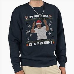 Kanye West Ye Hip Hop Rap Ugly Christmas Sweater My Presence Is A Present Pullover