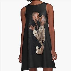 Kanye West Kissing A-Line Dress