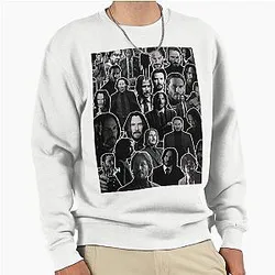 Keanu Reeves Canadian actor John Wick Black Version Aesthetic Collage 2 Pullover Sweatshirt