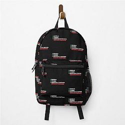 Mentally Dating Keanu Reeves White Font Backpack
