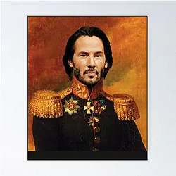 Keanu Reeves Old Time Portrait Painting Poster