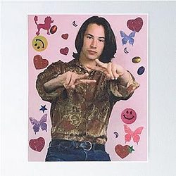 Keanu Reeves Iconic 90s Teen Magazine Poster