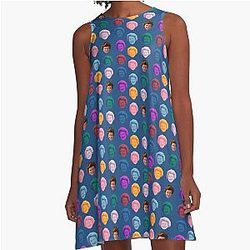 Masks of Keeping up Appearances A-Line Dress