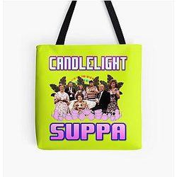 KEEPING UP APPEARANCE CANDLELIGHT SUPPER ALL OVER PRINT TOTE BAG