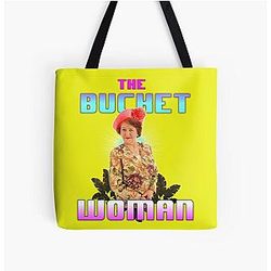 THE BUCKET WOMAN KEEPING APPEARANCES All Over Print Tote Bag