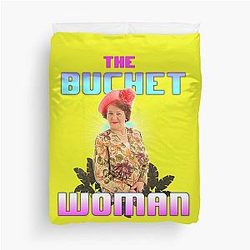 THE BUCKET WOMAN KEEPING APPEARANCES DUVET COVER