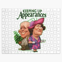 Keeping Up appearances Hyacinth Bucket Patricia Routledge Richard BFGain Jigsaw Puzzle