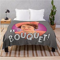 It's Bouquet. Hyacinth Bucket. Keeping Up Appearances Throw Blanket