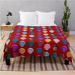 Masks of Keeping up Appearances Throw Blanket