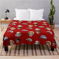Icons from Keeping Up Appearances Throw Blanket
