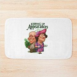 Keeping Up Appearances - Hyacinth Bucket - Patricia Routledge - Richard Bouquet Bath Mat