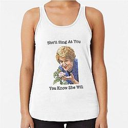 Hyacinth Keeping Appearances Racerback Tank Top